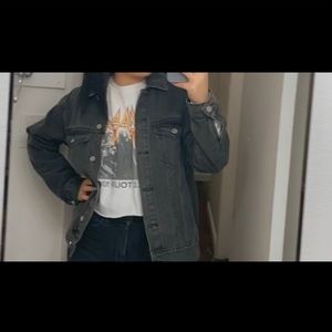 Black Jean Jacket from Misguided- Oversized